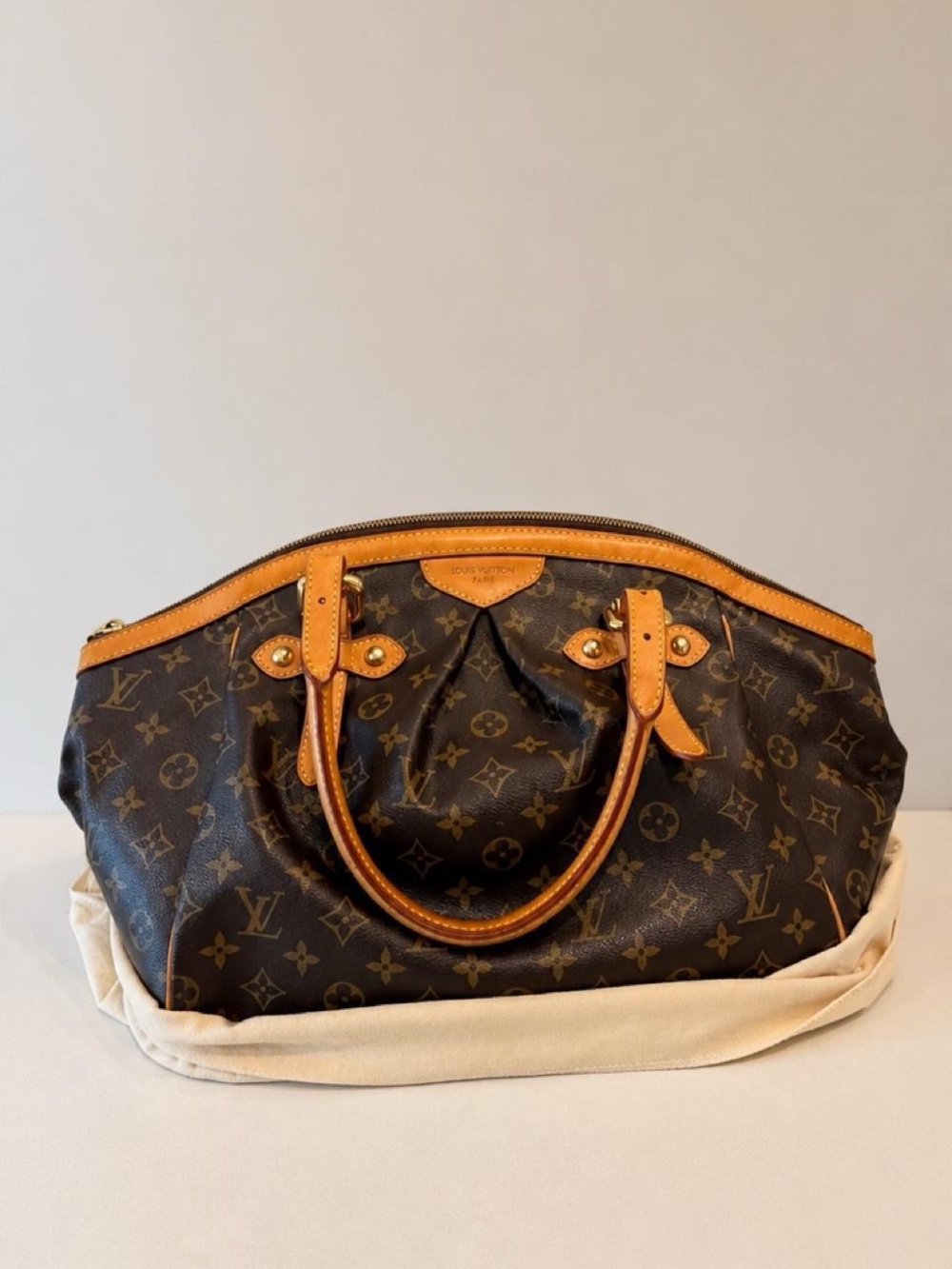 Louis Vuitton Monogram Canvas Satchel with Vachetta Trim